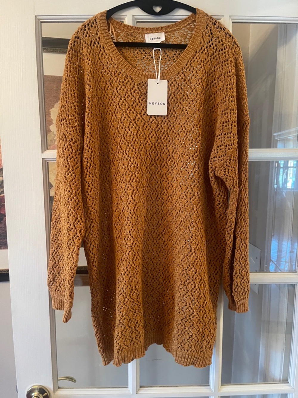 NWT HEYSON open knit tunic